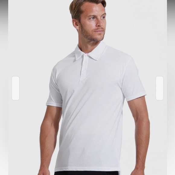 True Classic White Polo Shirt 2XL - Buttery Soft Slim Fit Comfort Tee - Picture 8 of 8